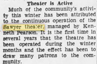 Flynn Theatre - 31 Dec 1940 Operating As Sawyer Theater